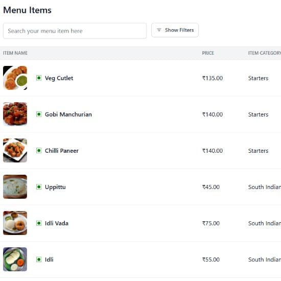 Effortless Menu Management